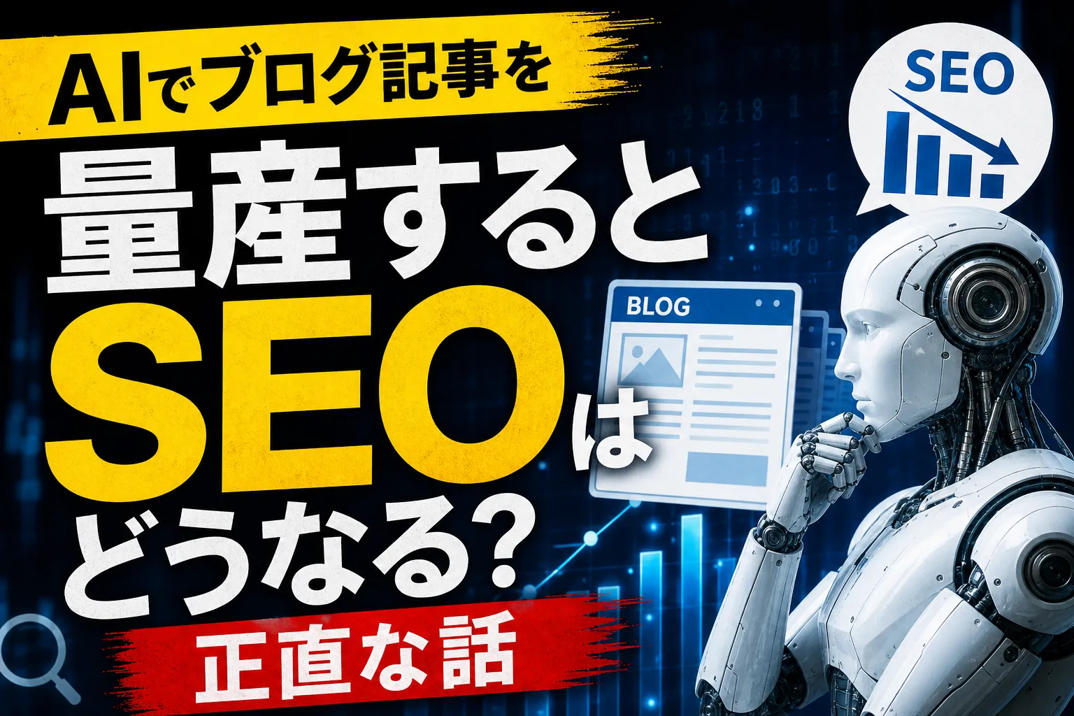 AIでブログ記事を量産するとSEOはどうなる?正直な話